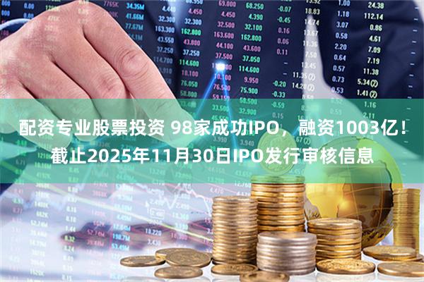 配资专业股票投资 98家成功IPO，融资1003亿！截止2025年11月30日IPO发行审核信息